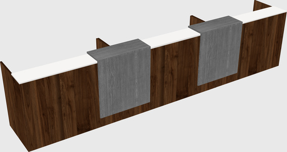 Long reception desk