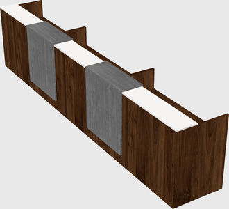 Long reception desk