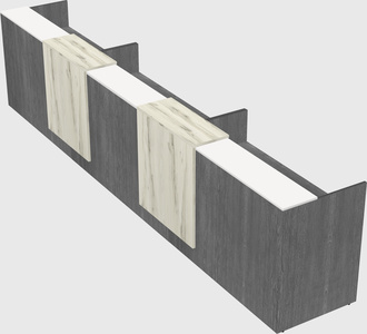 Long reception desk