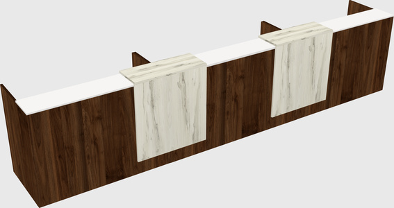 Long reception desk