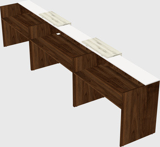 Long reception desk