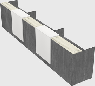 Long reception desk