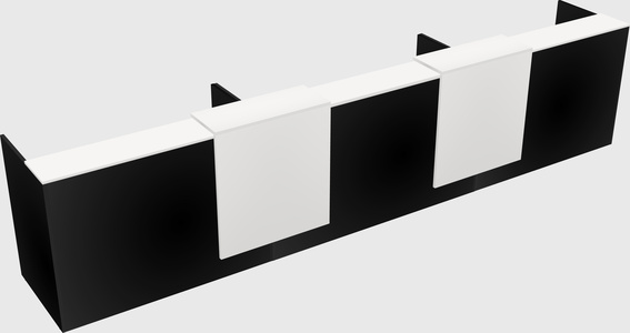 Long reception desk