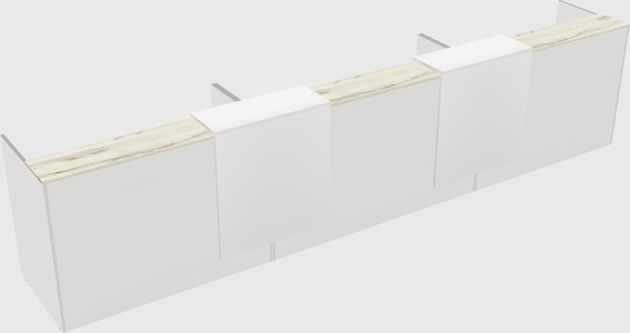Long reception desk