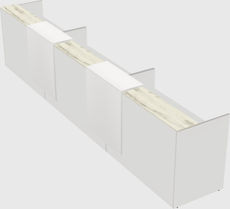 Long reception desk