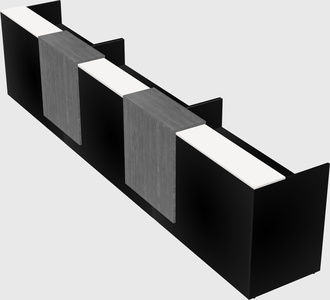 Long reception desk