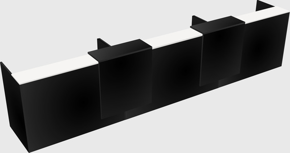 Long reception desk