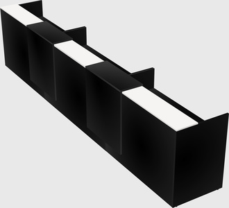 Long reception desk