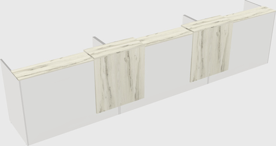 Long reception desk