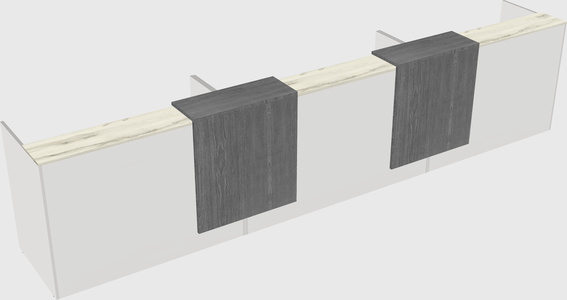 Long reception desk