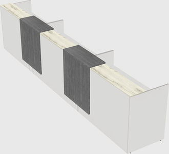 Long reception desk