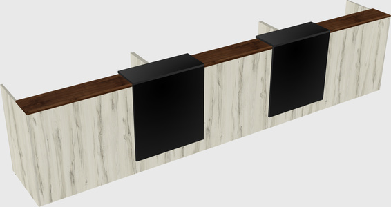 Long reception desk