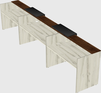 Long reception desk
