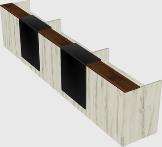 Long reception desk