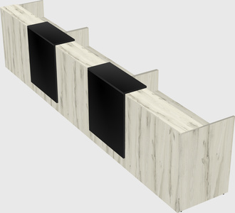 Long reception desk
