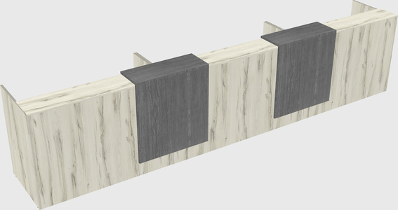 Long reception desk