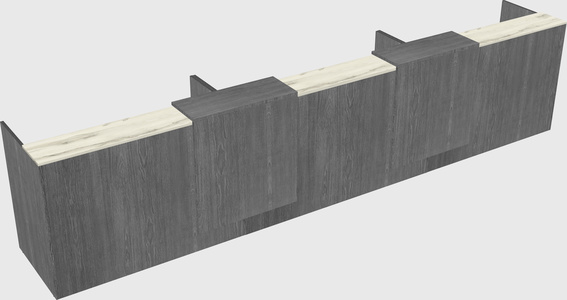 Long reception desk