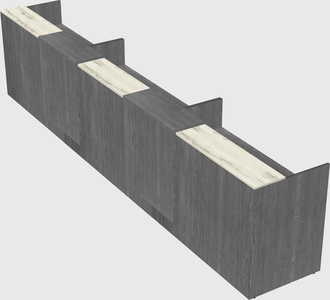 Long reception desk