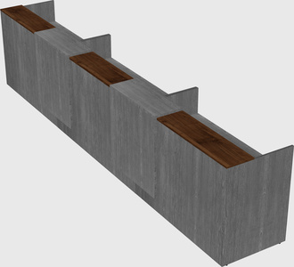 Long reception desk