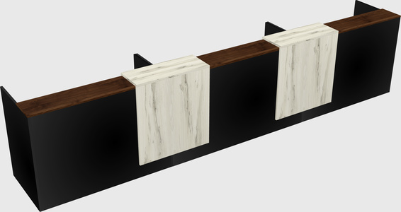 Long reception desk