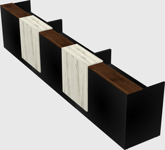 Long reception desk