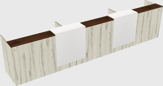 Long reception desk
