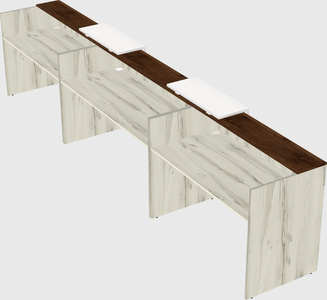 Long reception desk