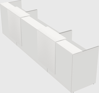 Long reception desk