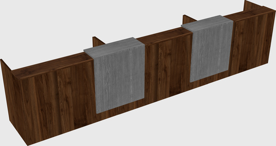 Long reception desk