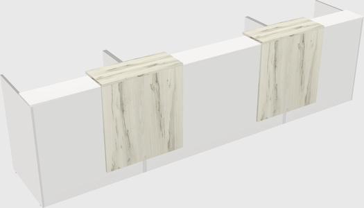 Long reception desk