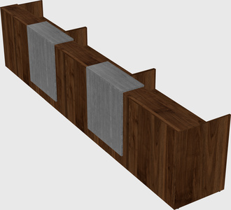 Long reception desk