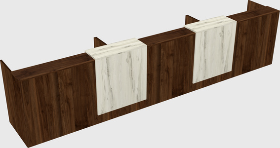 Long reception desk