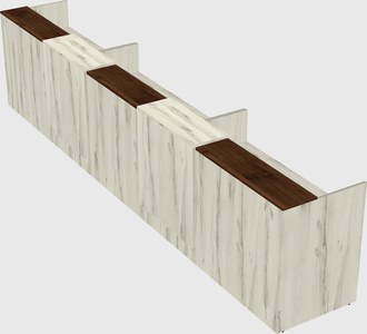Long reception desk