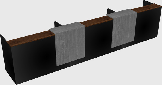 Long reception desk