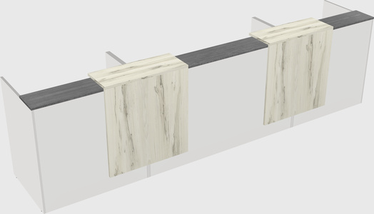 Long reception desk