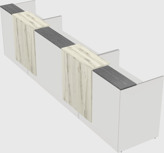 Long reception desk