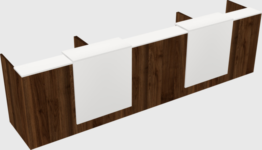 Long reception desk