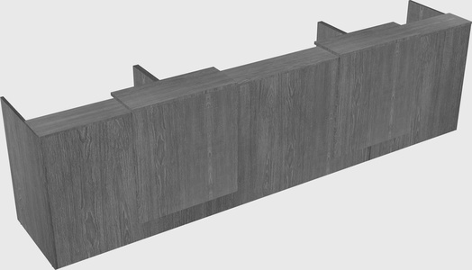 Long reception desk