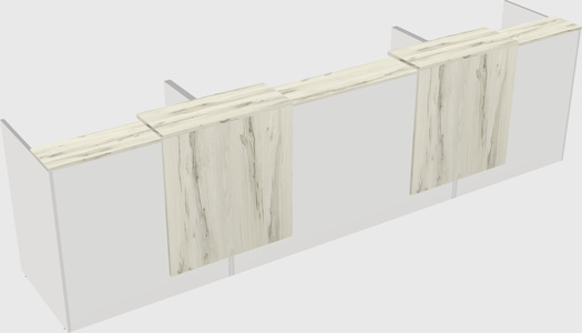 Long reception desk