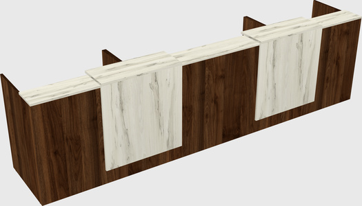 Long reception desk