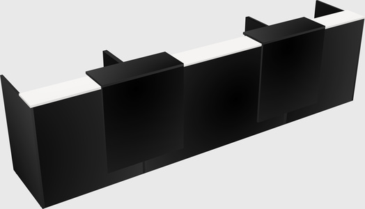 Long reception desk