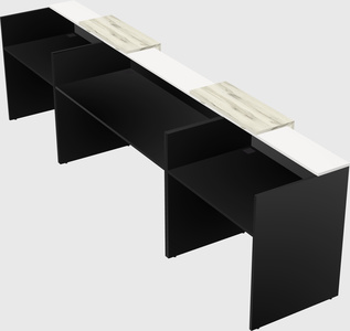 Long reception desk