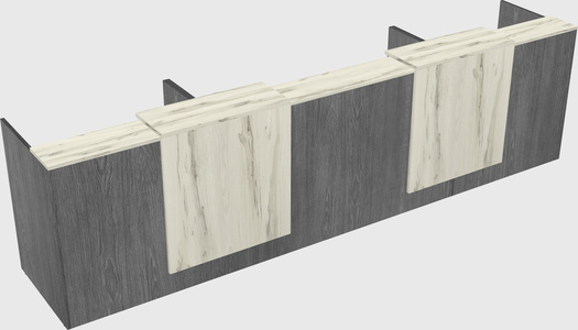 Long reception desk
