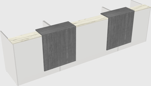 Long reception desk