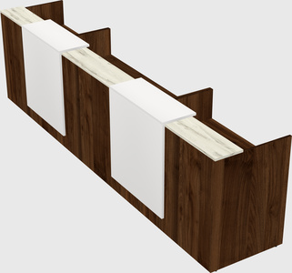 Long reception desk