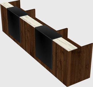Long reception desk