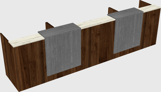 Long reception desk