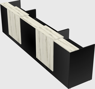 Long reception desk