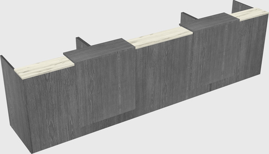 Long reception desk