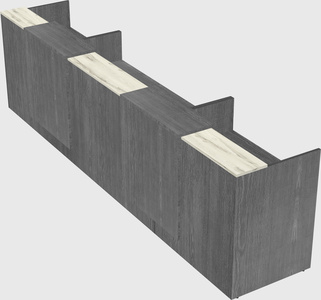 Long reception desk
